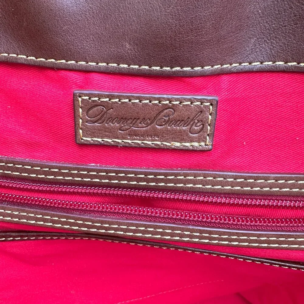 Dooney & Bourke Florentine Natural Smooth Leather Logo Lock Large Shoulder Bag - Picture 5 of 5